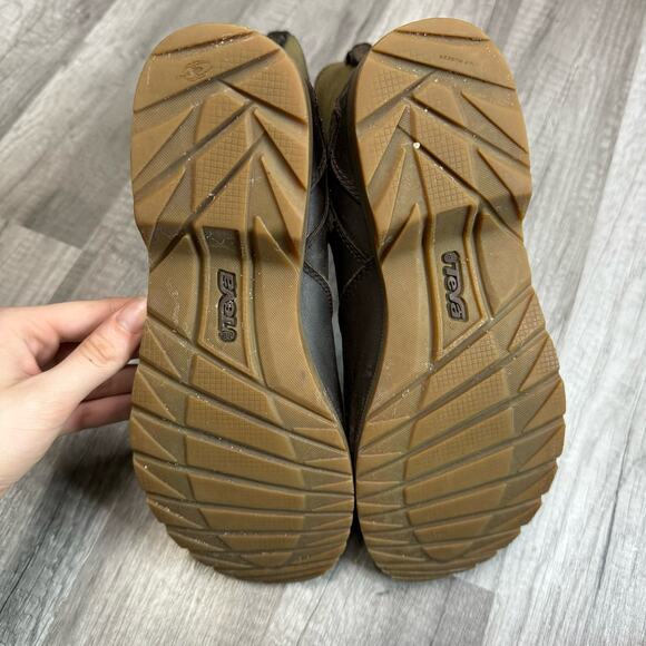 Teva Womens DE LA VINA Low Brown Boots Womens Waterproof Leather Canvas Size 8 - Picture 9 of 9